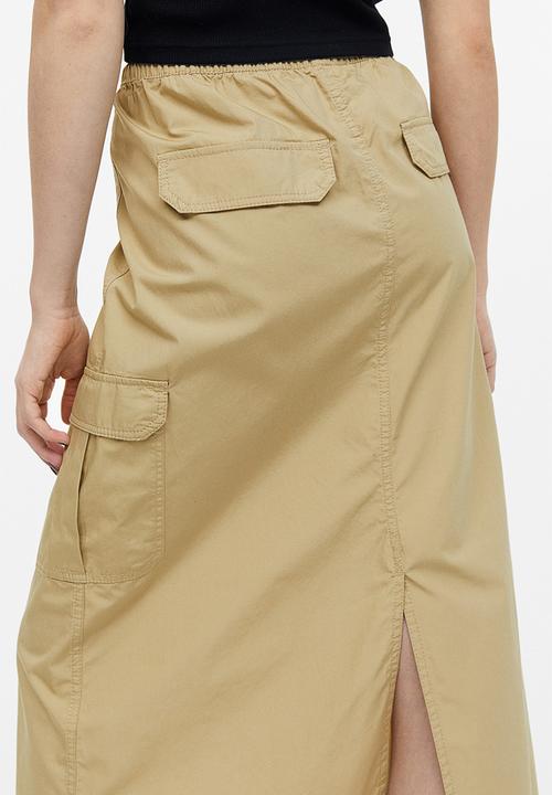 H&M - Parachute cotton skirt - beige