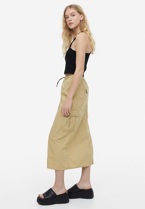 H&M - Parachute cotton skirt - beige