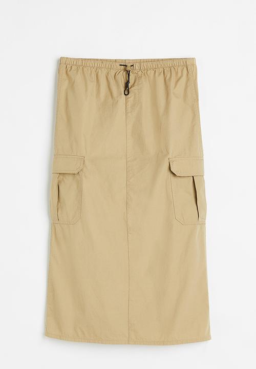 H&M - Parachute cotton skirt - beige