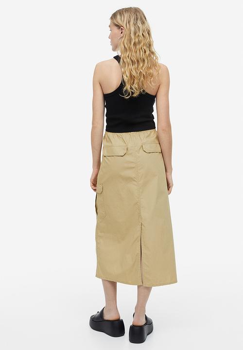 H&M - Parachute cotton skirt - beige