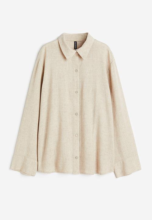 H&M - Linen-blend shirt - beige