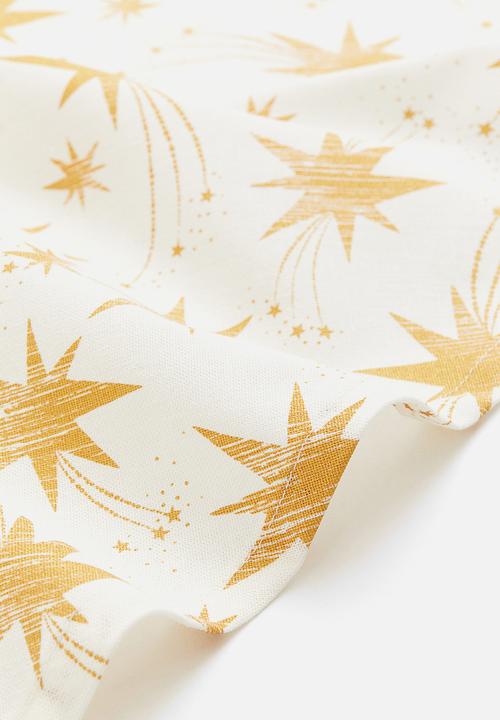 H&M - Glittery cotton tablecloth - white stars