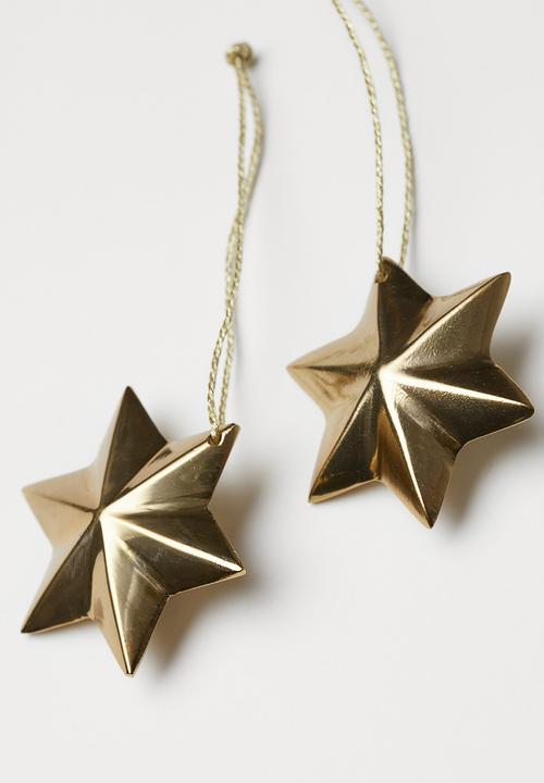 H&M - 6-pack christmas decorations - gold-coloured