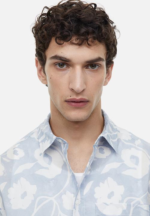 H&M - Cotton shirt regular fit - light blue 