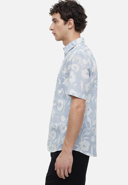 H&M - Cotton shirt regular fit - light blue 