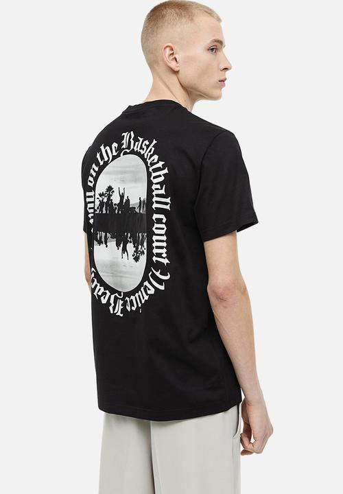 H&M - Regular fit printed t-shirt - black