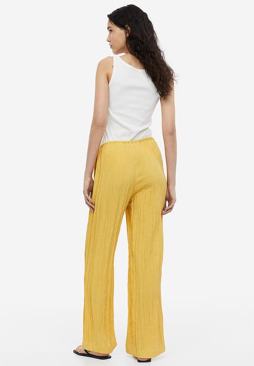 H&M - Wide pull-on trousers - yellow