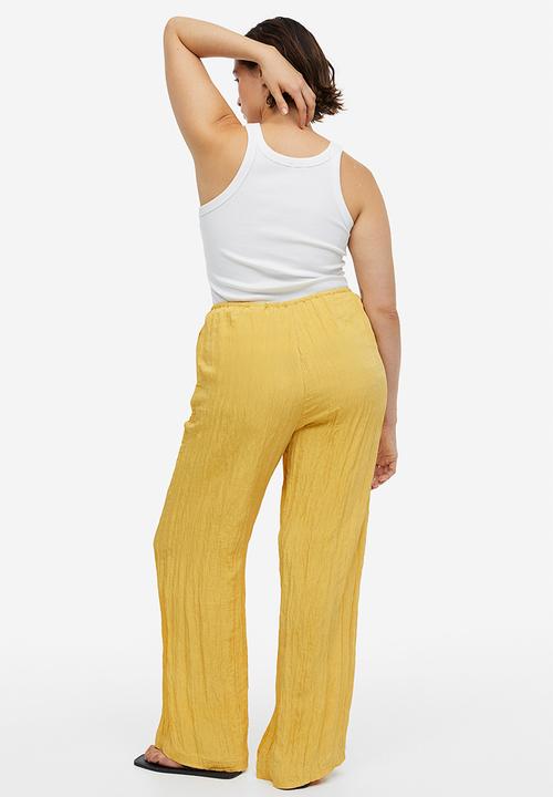 H&M - Wide pull-on trousers - yellow