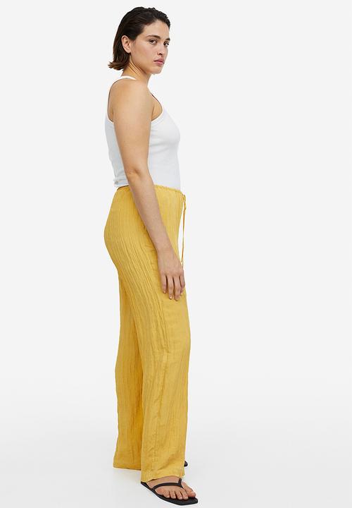 H&M - Wide pull-on trousers - yellow