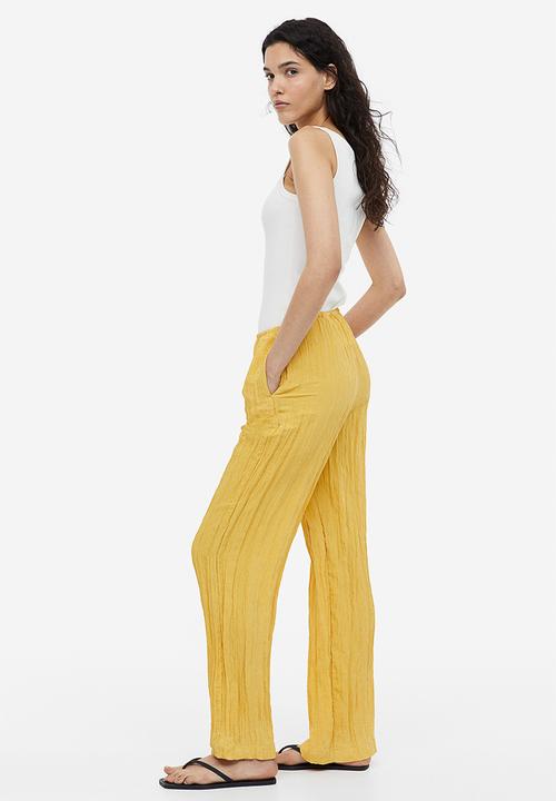 H&M - Wide pull-on trousers - yellow