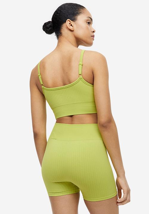 H&M - Drymove™ seamless hotpants - lime green