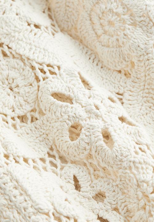 H&M - Crochet-look skirt - cream