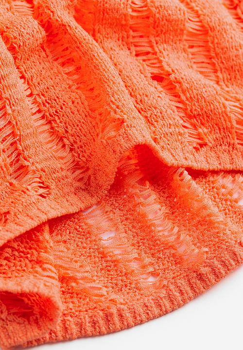 H&M - Textured-knit dress - orange