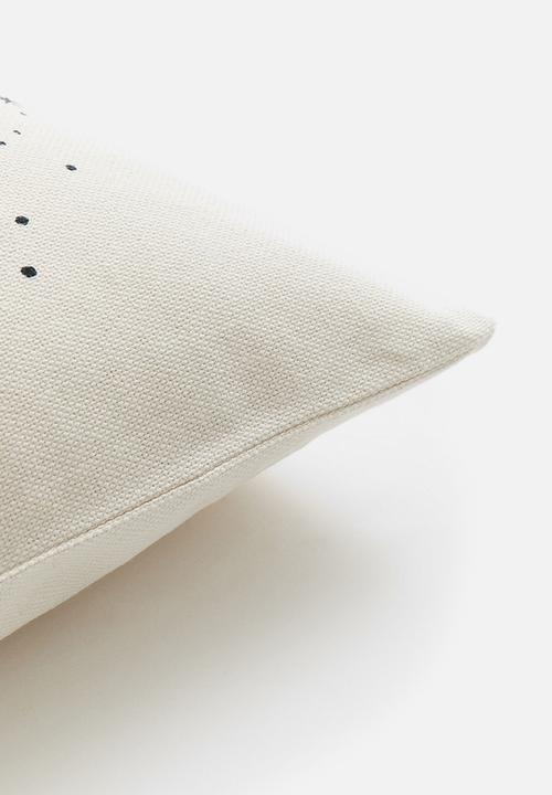 H&M - Printed cushion cover - natural white wreath 