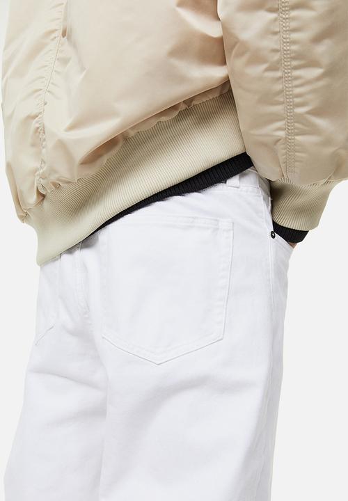 H&M - Loose fit 5-pocket twill trousers - white