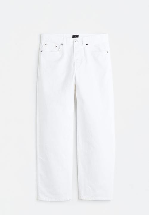 H&M - Loose fit 5-pocket twill trousers - white