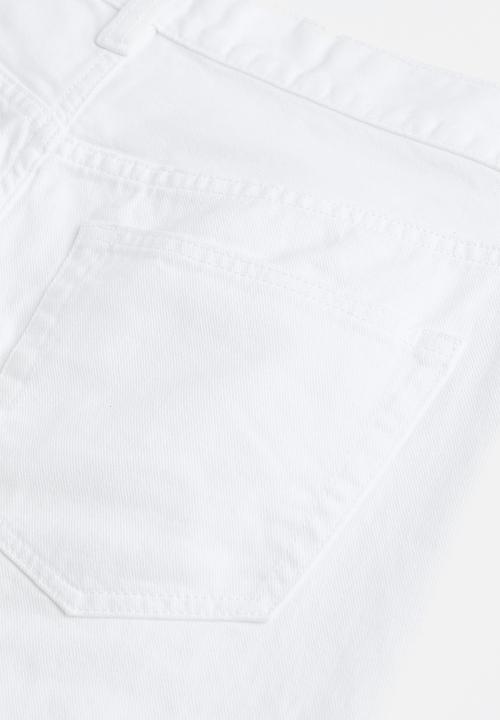 H&M - Loose fit 5-pocket twill trousers - white