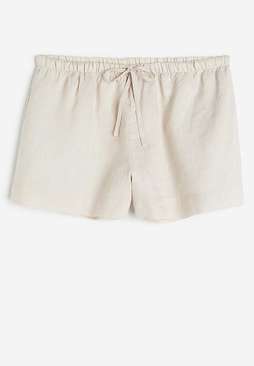 H&M - Linen shorts - light beige