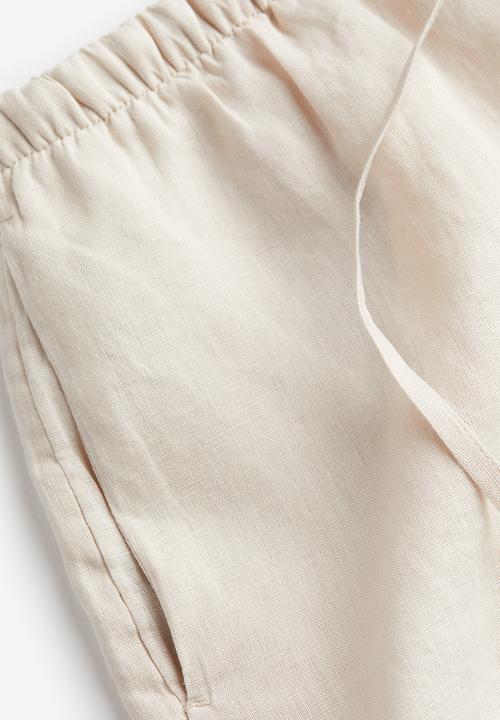 H&M - Linen shorts - light beige