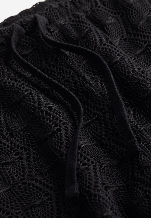 H&M - Crochet-look pull-on trousers - black