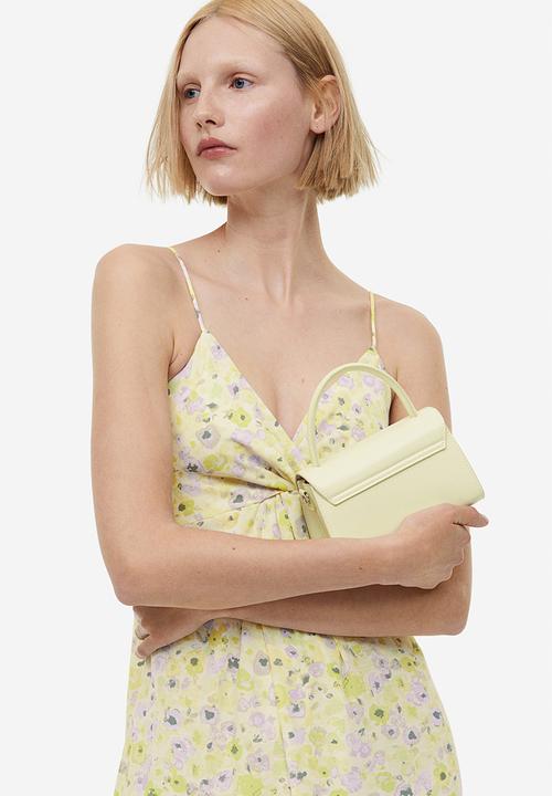 H&M - V-neck dress - light yellow floral