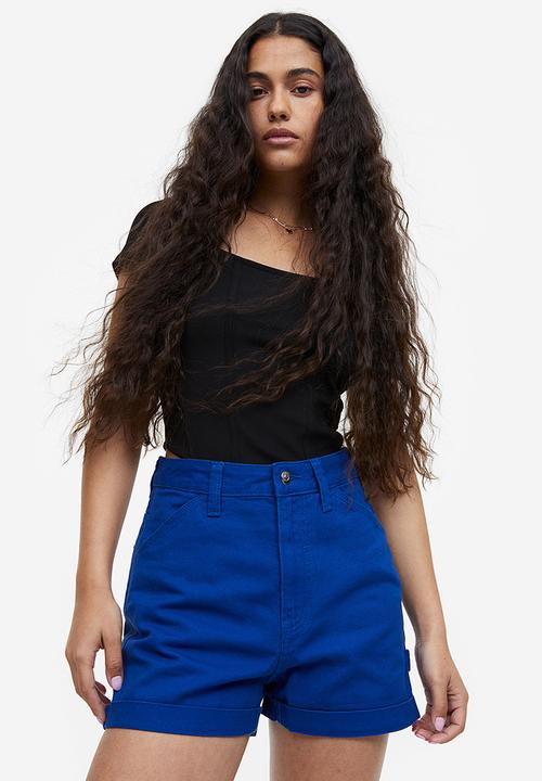 H&M - High-waisted cargo shorts - blue