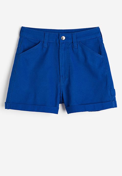 H&M - High-waisted cargo shorts - blue