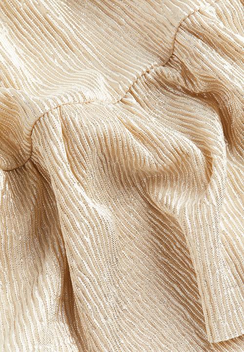 H&M - 2-piece shimmering metallic set - beige