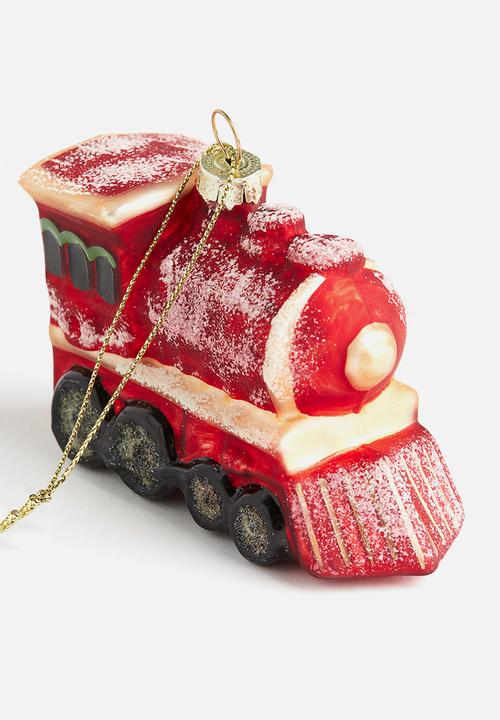 H&M - Glass christmas tree decoration - red train