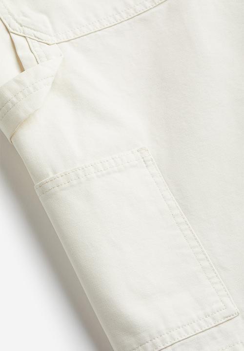 H&M - Relaxed fit worker shorts - white