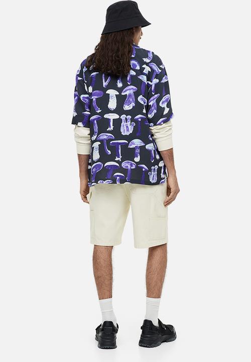 H&M - Relaxed fit worker shorts - white