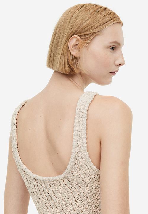 H&M - Knitted vest top - light beige