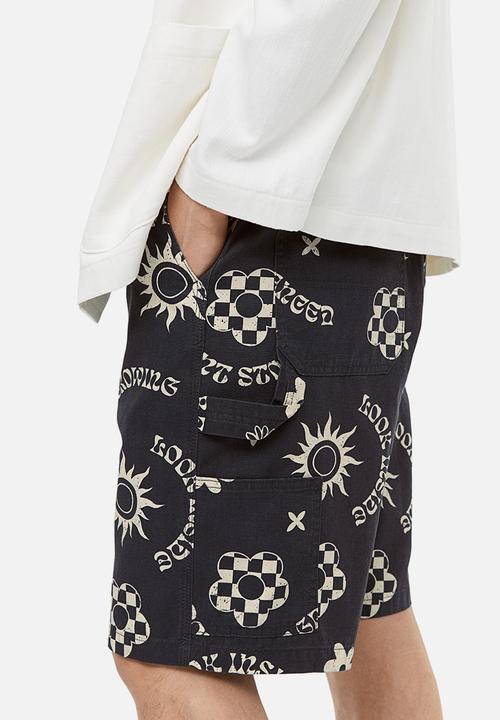 H&M - Relaxed fit worker shorts - black