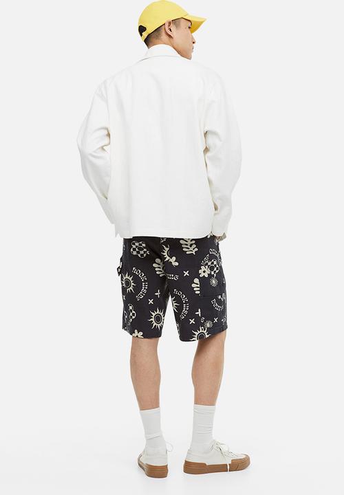 H&M - Relaxed fit worker shorts - black