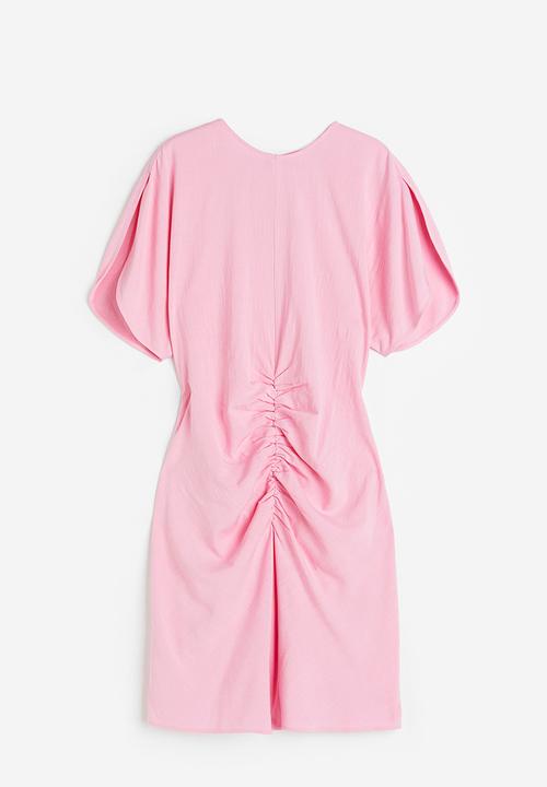 H&M - Slit-sleeved dress - light pink