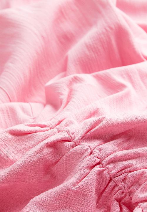 H&M - Slit-sleeved dress - light pink