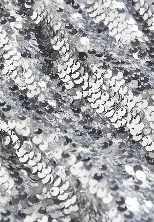 H&M - Sequined mini dress - silver coloured