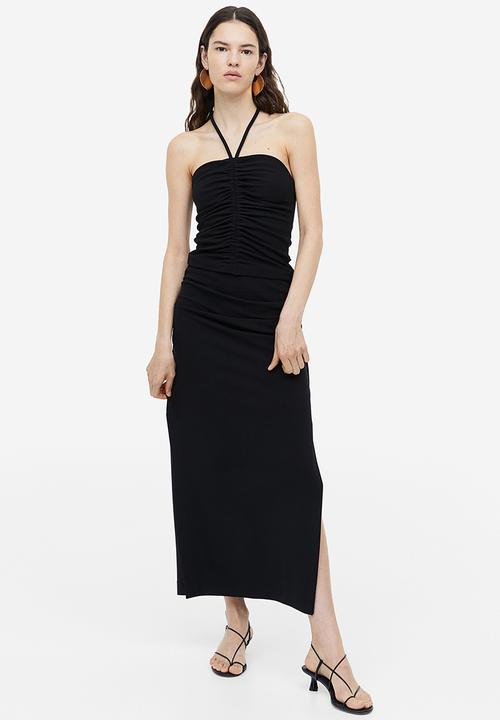 H&M - Halterneck drawstring top - black