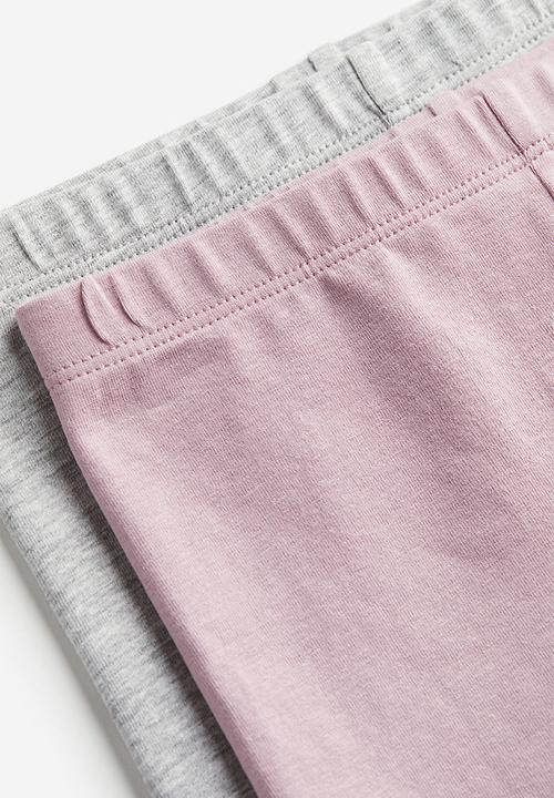 H&M - 2 Pack cycling shorts - pink & light grey marl