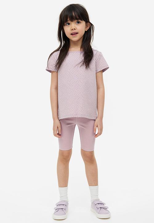 H&M - 2 Pack cycling shorts - pink & light grey marl