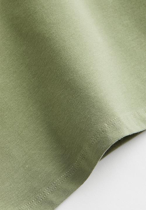 H&M - Flared-skirt jersey dress - green