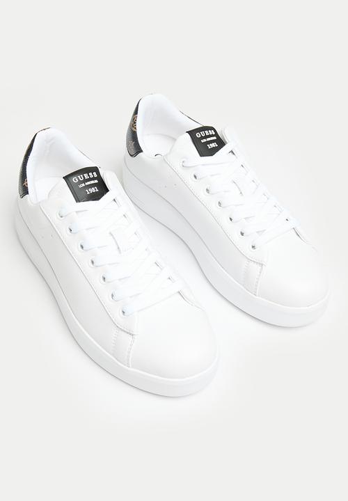 GUESS - Rockyy sneaker - white & brown 