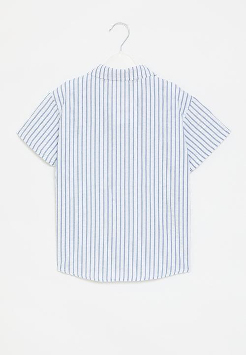 Pop Candy - Striped shirt-blue and white