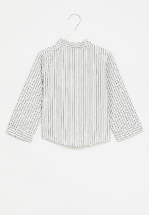 Pop Candy - Striped shirt - grey and white