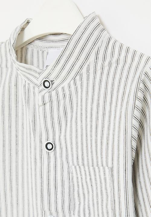 Pop Candy - Striped shirt - grey and white