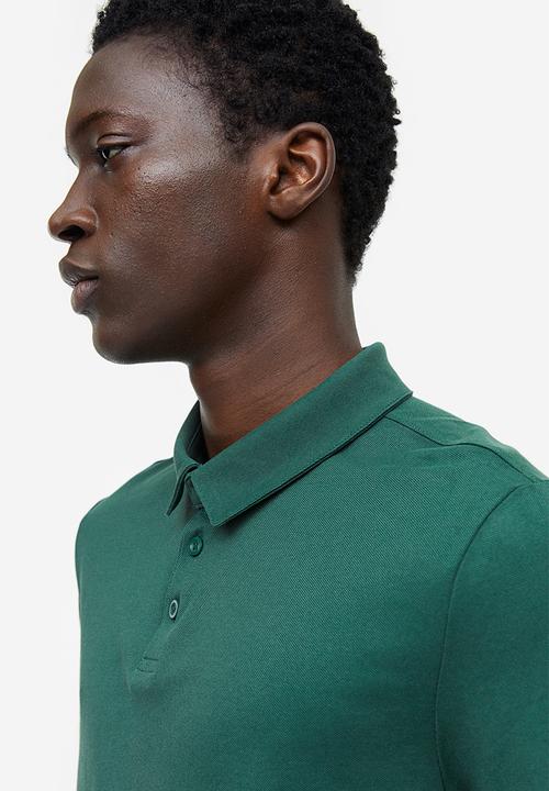 H&M - Coolmax® slim fit polo shirt - dark green
