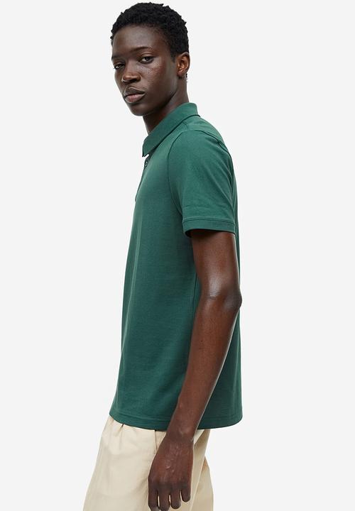 H&M - Coolmax® slim fit polo shirt - dark green