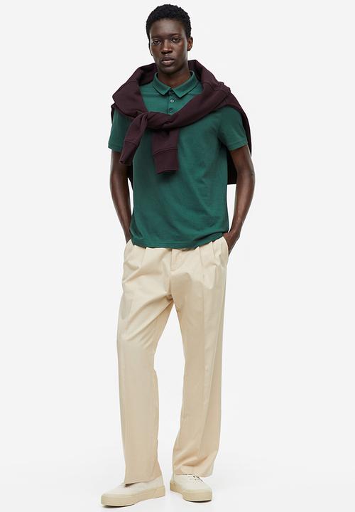 H&M - Coolmax® slim fit polo shirt - dark green
