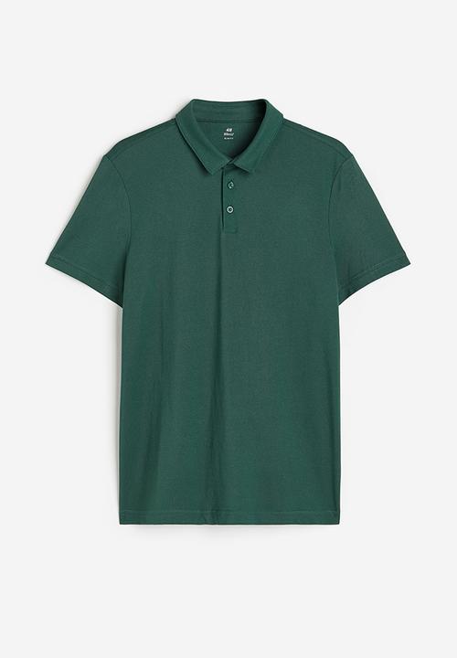 H&M - Coolmax® slim fit polo shirt - dark green
