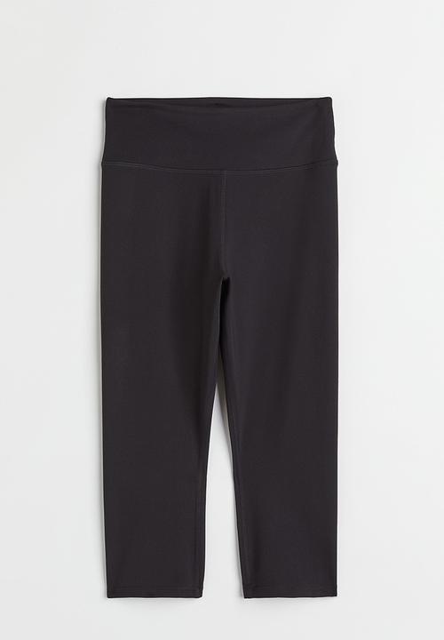 H&M - High waist capri tights - black